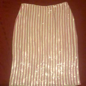 J. Crew Collection Sequin stripe Skirt